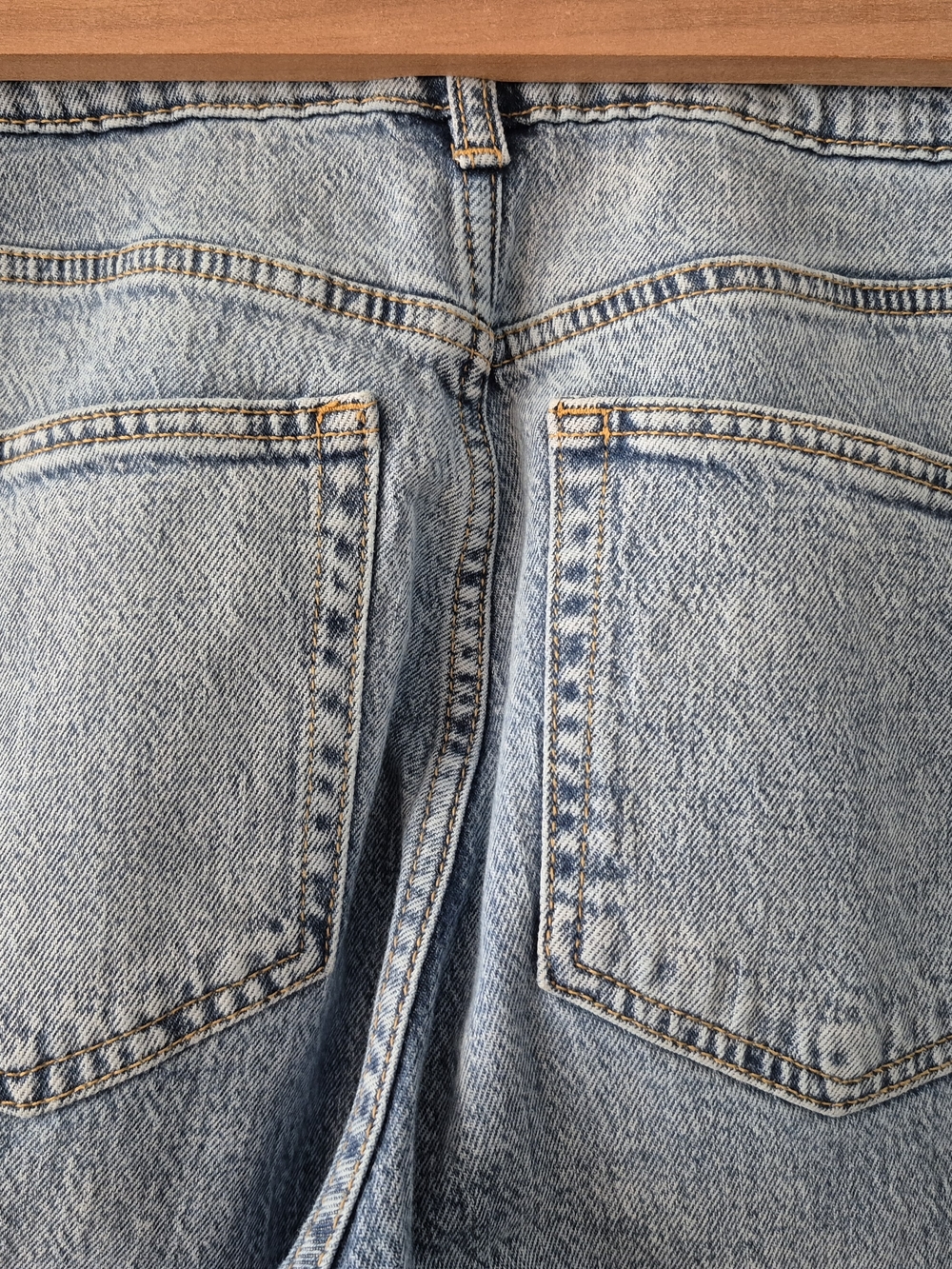 H&M Light Blue High Rise Wide Leg Straight Cut Denim Jeans Size 8 - Picture 7 of 11